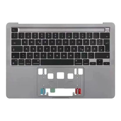 For Macbook Pro 13 inch 2021 A2338 C-side Cover + UK Edition Key Board (Grey) - Bottom Cover by buy2fix | Online Shopping UK | buy2fix