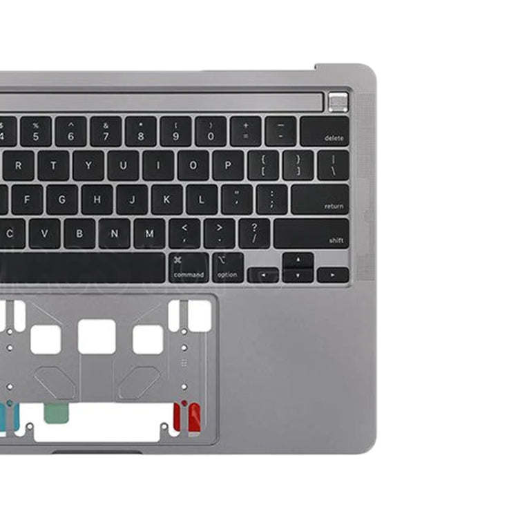 For Macbook Pro 13 inch 2021 A2338 C-side Cover + US Edition Key Board (Grey) - Bottom Cover by buy2fix | Online Shopping UK | buy2fix