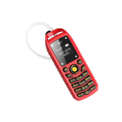 Mini B25 Headphone Mobile Phone, Hands Free Bluetooth Dialer Headphone, MP3 Music, Dual SIM, Network: 2G(Red) - Others by buy2fix | Online Shopping UK | buy2fix
