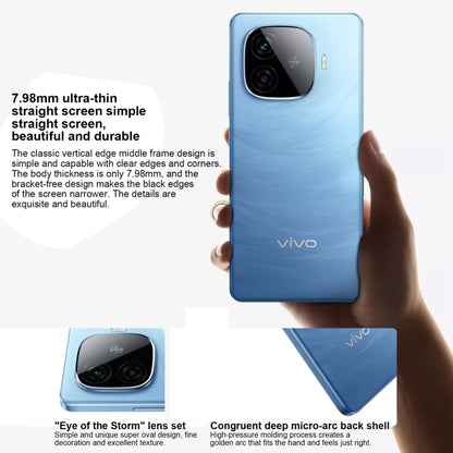 vivo Y200 GT, Dual Back Cameras, 8GB+256GB, Face ID Screen Fingerprint Identification, 6.78 inch Android 14.0 OriginOS 4 Snapdragon 7 Gen 3 Octa Core 2.63GHz, OTG, NFC, Network: 5G, Support Google Play (Blue) - vivo by vivo | Online Shopping UK | buy2fix