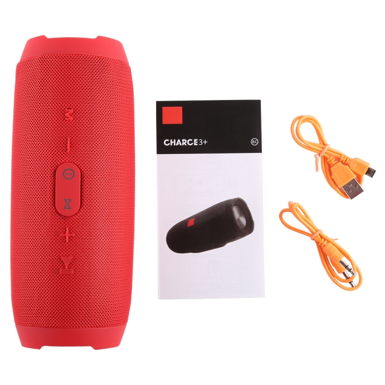 Charge3 Life Waterproof Bluetooth Stereo Speaker, Built-in MIC, Support Hands-free Calls & TF Card & AUX IN & Power Bank(Red) - Waterproof Speaker by buy2fix | Online Shopping UK | buy2fix