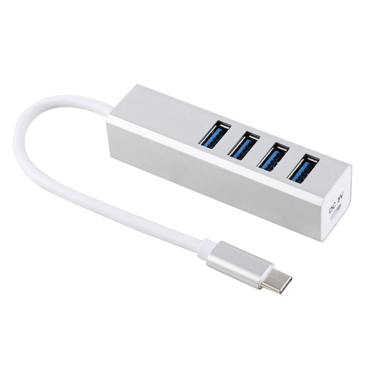 5Gbps Super Speed Self / Bus Power 4 Ports USB 3.0 to USB-C / Type-C HUB Converter (Silver) - USB HUB by buy2fix | Online Shopping UK | buy2fix