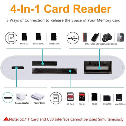 NK108LTC 4 in 1 USB-C Male to SD + TF + USB + Type-C Female Camera Reader - U Disk & Card Reader by buy2fix | Online Shopping UK | buy2fix