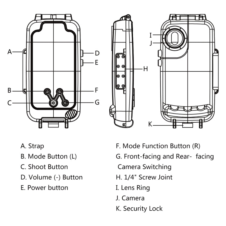 PULUZ PULUZ 40m/130ft Waterproof Diving Case for Huawei P20, Photo Video Taking Underwater Housing Cover(White) - Huawei Cases by PULUZ | Online Shopping UK | buy2fix