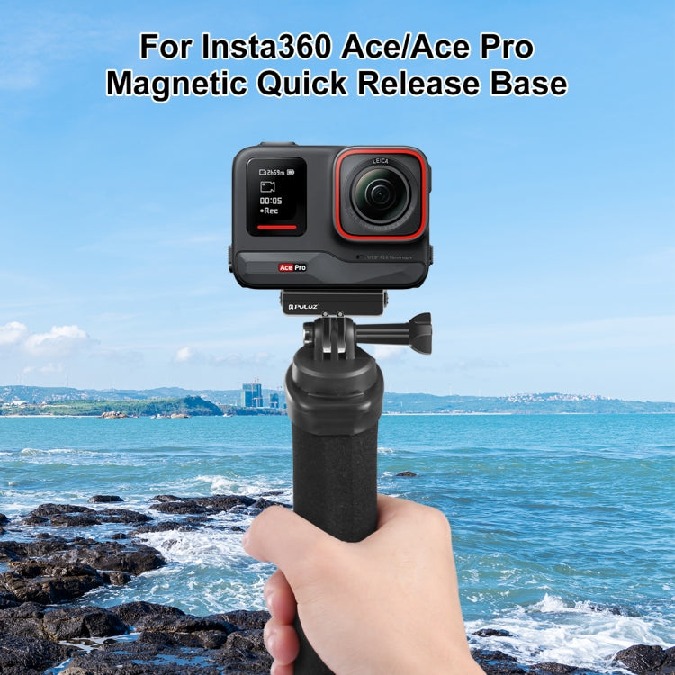 For Insta360 Ace / Ace Pro / X4 PULUZ Magnetic Quick Release Base Mount (Black) - Others by PULUZ | Online Shopping UK | buy2fix