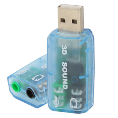 USB DSP 5.1 External Sound Card Adapter Mono Channel(Blue) - USB Sound by buy2fix | Online Shopping UK | buy2fix