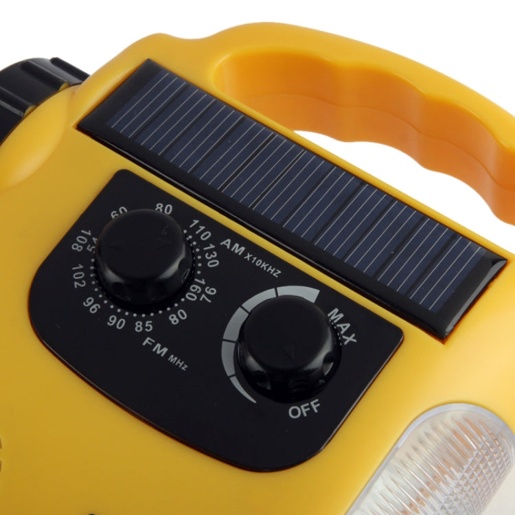 Solar Power Dynamo Hand Cranked Lantern Rescue Light , Multi-function Outdoor Emergency 5 LED Flashlight with AM / FM Radio - Solar Lights by buy2fix | Online Shopping UK | buy2fix