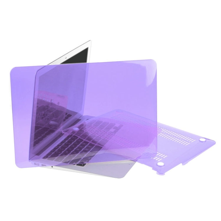 ENKAY for Macbook Air 13.3 inch (US Version) / A1369 / A1466 Hat-Prince 3 in 1 Crystal Hard Shell Plastic Protective Case with Keyboard Guard & Port Dust Plug(Purple) - MacBook Air Cases by ENKAY | Online Shopping UK | buy2fix