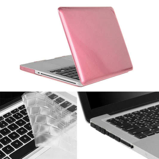 ENKAY for Macbook Pro 15.4 inch (US Version) / A1286 Hat-Prince 3 in 1 Crystal Hard Shell Plastic Protective Case with Keyboard Guard & Port Dust Plug(Pink) - MacBook Pro Cases by ENKAY | Online Shopping UK | buy2fix