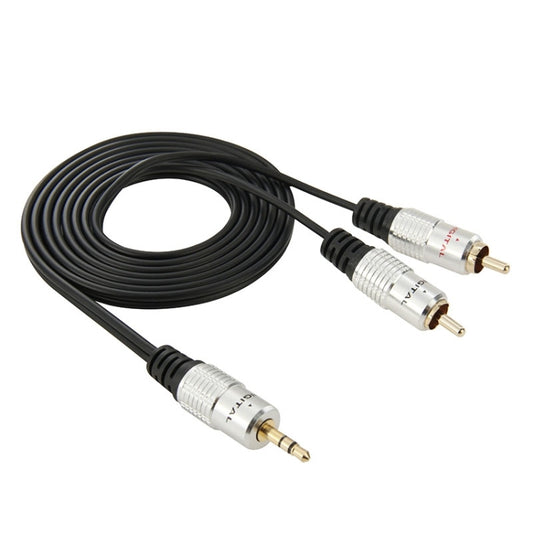 3.5mm Jack Stereo to 2 RCA Male Audio Cable, Length: 1.5m - RCA Cable by buy2fix | Online Shopping UK | buy2fix
