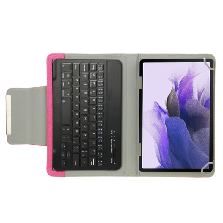 Universal Leather Tablet Case with Separable Bluetooth Keyboard and Holder for 7 inch Tablet PC(Magenta) - Universal Keyboard by buy2fix | Online Shopping UK | buy2fix