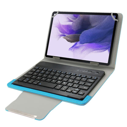 Universal Leather Tablet Case with Separable Bluetooth Keyboard and Holder for 10.1 inch Tablet PC(Blue) - Universal Keyboard by buy2fix | Online Shopping UK | buy2fix