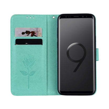 Rose Embossed Horizontal Flip Environmental PU Leather Case with Holder & Card Slots & Wallet for Galaxy S9+(Green) - Galaxy Phone Cases by buy2fix | Online Shopping UK | buy2fix