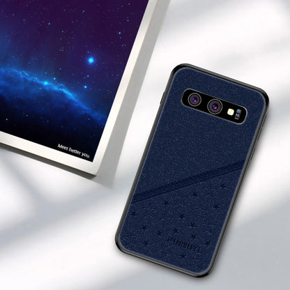 PINWUYO Full Coverage Waterproof Shockproof PC+TPU+PU Case for Galaxy S10 (Blue) - Galaxy Phone Cases by PINWUYO | Online Shopping UK | buy2fix