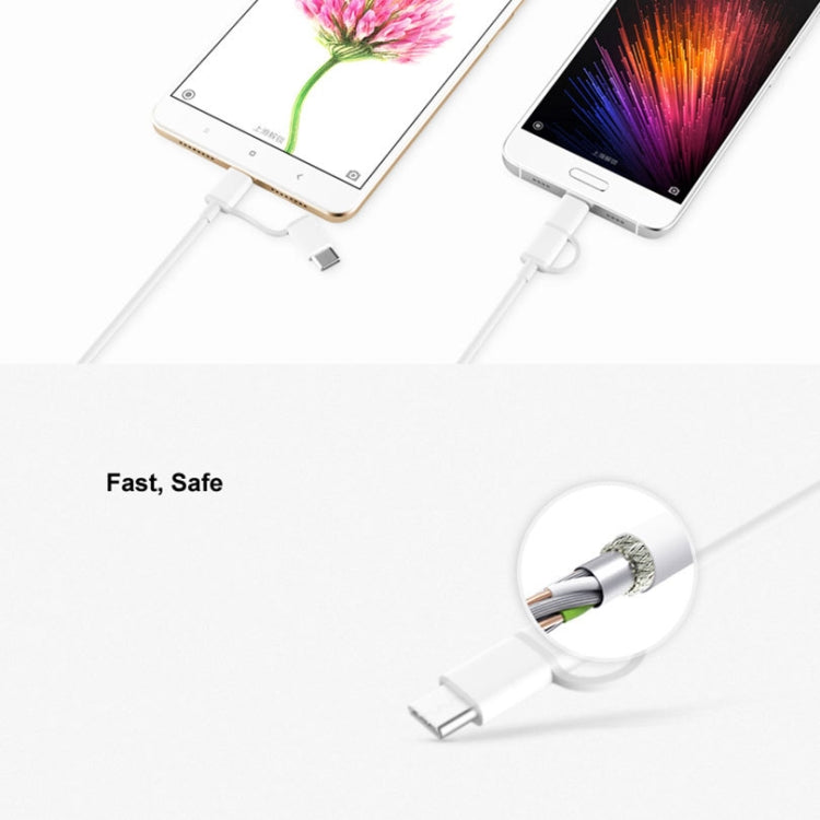 2.4A QC3.0 USB to Micro USB + USB-C / Type-C Fast Charging + Data Transmission TPE Data Cable, Cable Length: 1m - Multifunctional Cable by buy2fix | Online Shopping UK | buy2fix