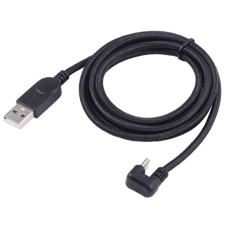 U-shaped USB-C / Type-C Male to USB Male Nylon Braid Charge Data Cable - USB-C & Type-C Cable by buy2fix | Online Shopping UK | buy2fix