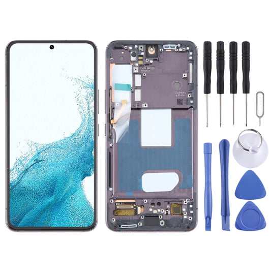 For Samsung Galaxy S22 5G SM-S901B EU Version OLED LCD Screen Digitizer Full Assembly with Frame (Black) - Galaxy S Series Parts by buy2fix | Online Shopping UK | buy2fix