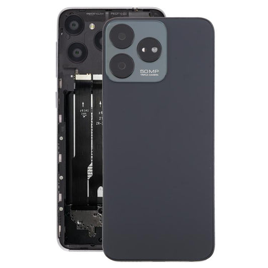 For ZTE Axon 50 Lite 8050 Glass Battery Back Cover with Middle Frame / Camera Lens Cover(Black) - For ZTE by buy2fix | Online Shopping UK | buy2fix