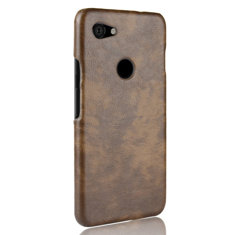 Shockproof Litchi Texture PC + PU Case for Google Pixel 3a(Brown) - Google Cases by buy2fix | Online Shopping UK | buy2fix