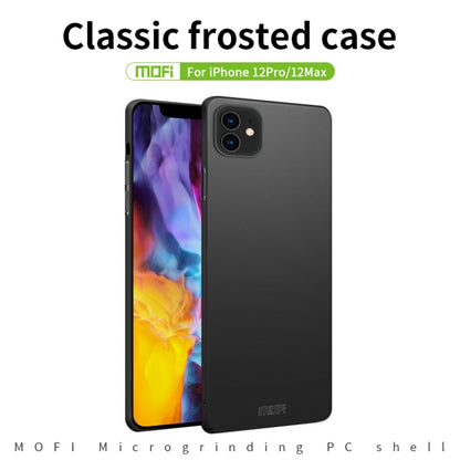 For iPhone 12 / 12 Pro MOFI Frosted PC Ultra-thin Hard Case(Blue) - iPhone 12 / 12 Pro Cases by MOFI | Online Shopping UK | buy2fix