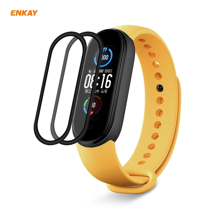 2 PCS For Xiaomi Mi Band 5 ENKAY Hat-Prince 3D Full Screen Soft PC Edge + PMMA HD Screen Protector Film - Screen Protector by ENKAY | Online Shopping UK | buy2fix