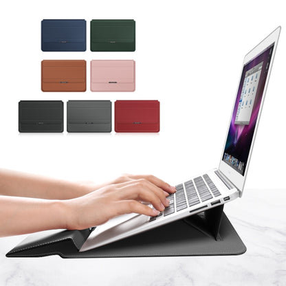4 in 1 Universal Laptop Holder PU Waterproof Protection Wrist Laptop Bag, Size:15/16inch(Rose gold) - 15 inch by buy2fix | Online Shopping UK | buy2fix