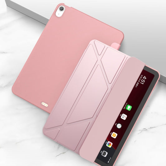 Multi-folding Surface PU Leather Case with Holder & Sleep / Wake-up For iPad Air 2022 / 2020 10.9 - iPad Air (2022) / (2020) 10.9 Cases by buy2fix | Online Shopping UK | buy2fix
