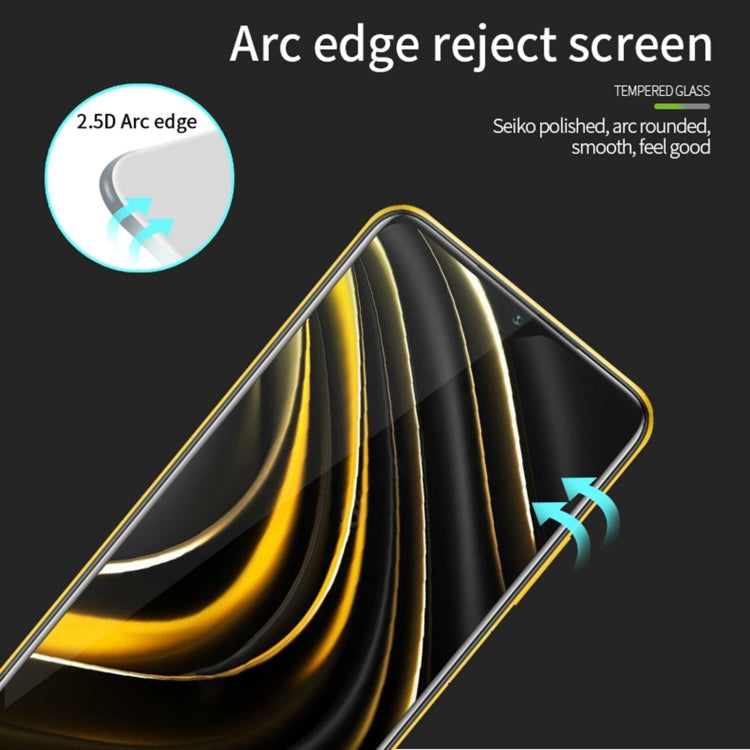 For Xiaomi Poco M3 PINWUYO 9H 2.5D Full Screen Tempered Glass Film(Black) -  by PINWUYO | Online Shopping UK | buy2fix