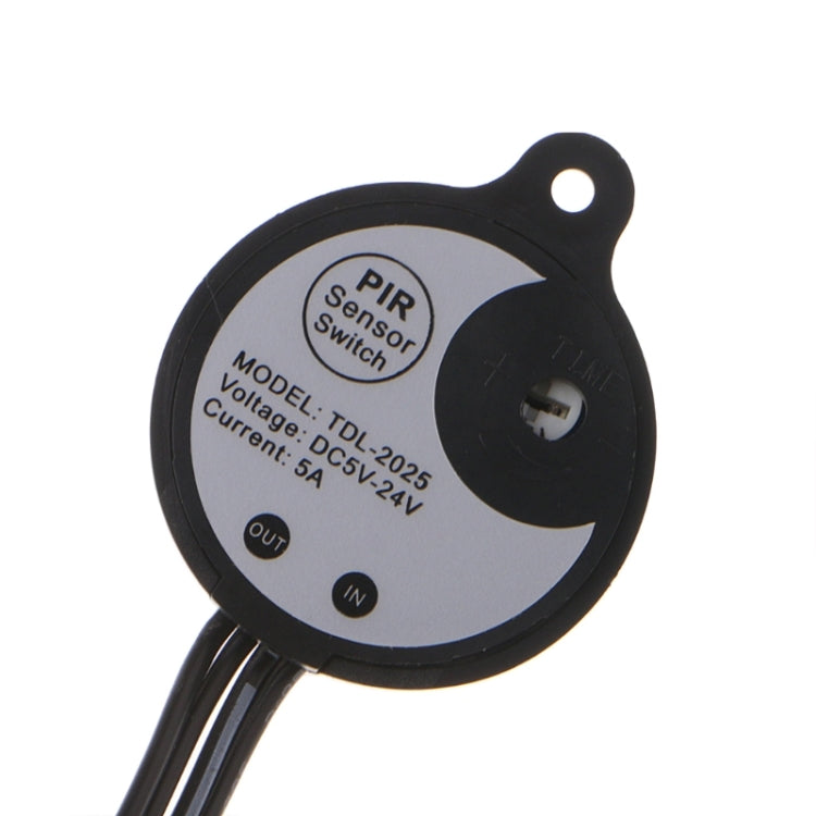 DC 5-24V/5A With Plug for LED Light Bar Human Body Infrared PIR Motion Sensor Switch(Black) - Sensor LED Lights by buy2fix | Online Shopping UK | buy2fix