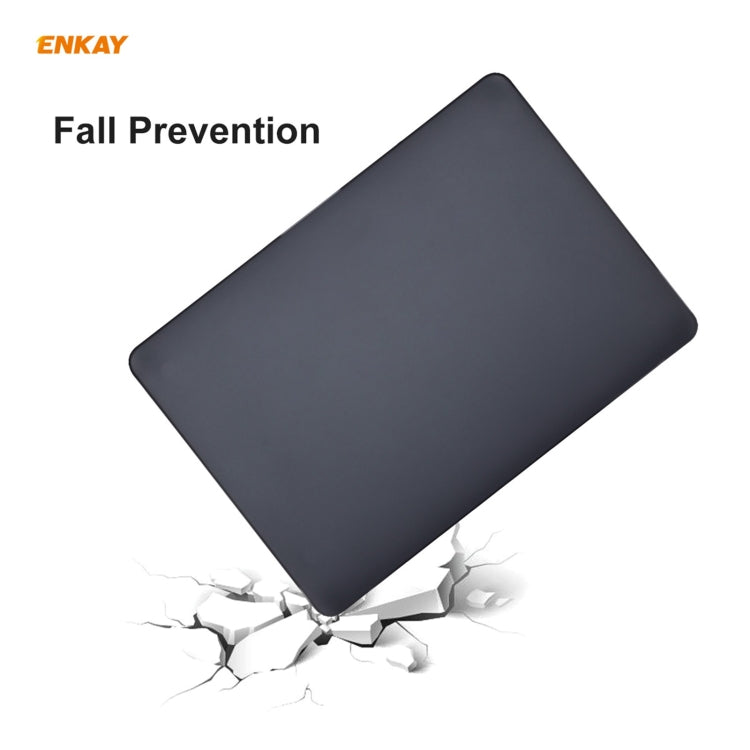 ENKAY 3 in 1 Matte Laptop Protective Case + US Version TPU Keyboard Film + Anti-dust Plugs Set for MacBook Pro 13.3 inch A2251 & A2289 & A2338 (with Touch Bar)(Grey) - MacBook Pro Cases by ENKAY | Online Shopping UK | buy2fix