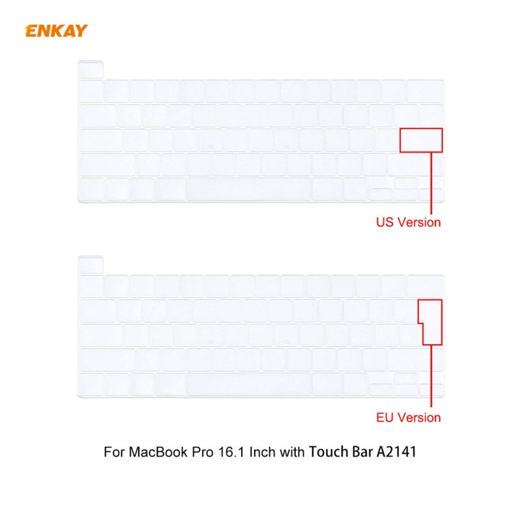 ENKAY 3 in 1 Matte Laptop Protective Case + US Version TPU Keyboard Film + Anti-dust Plugs Set for MacBook Pro 16 inch A2141 (with Touch Bar)(Green) - MacBook Pro Cases by ENKAY | Online Shopping UK | buy2fix