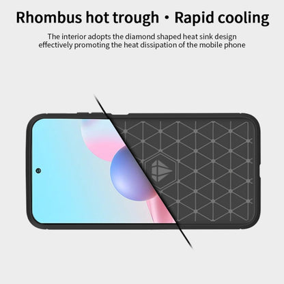 For Xiaomi Redmi Note 10 / Note 10S MOFI Gentleness Series Brushed Texture Carbon Fiber Soft TPU Case(Blue) - Xiaomi Cases by MOFI | Online Shopping UK | buy2fix