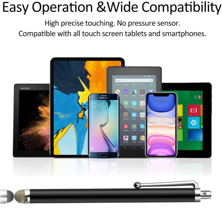 AT-19 Silver Fiber Pen Tip Stylus Capacitive Pen Mobile Phone Tablet Universal Touch Pen(Blue) - Stylus Pen by buy2fix | Online Shopping UK | buy2fix