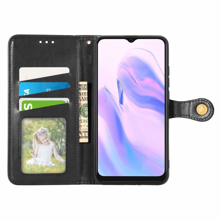 For Blackview A70 Solid Color Leather Buckle Phone Case with Lanyard & Photo Frame & Card Slot & Wallet & Stand Function(Black) - More Brand by buy2fix | Online Shopping UK | buy2fix