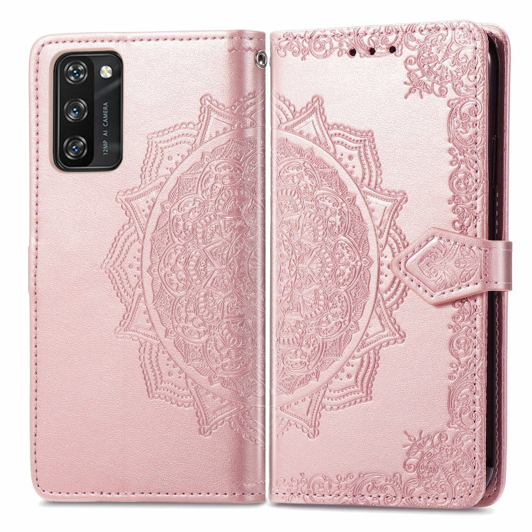 For Blackview A100 Mandala Embossing Pattern Horizontal Flip Leather Case with Holder & Card Slots & Wallet & Lanyard(Rose Gold) - More Brand by buy2fix | Online Shopping UK | buy2fix
