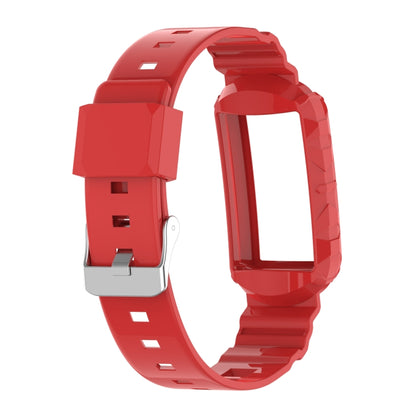 For Fitbit Charge 5 Silicone One Body Armor Watch Band(Red) - Watch Bands by buy2fix | Online Shopping UK | buy2fix