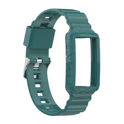 For Fitbit Charge 5 Silicone One Body Armor Watch Band(Green Pine Needles) - Watch Bands by buy2fix | Online Shopping UK | buy2fix