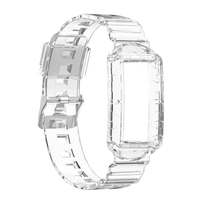 For Fitbit Charge 5 Silicone One Body Armor Watch Band(Transparent) - Watch Bands by buy2fix | Online Shopping UK | buy2fix