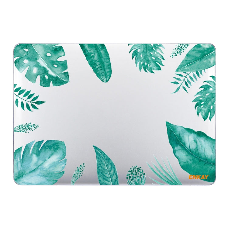 ENKAY Hat-Prince Forest Series Pattern Laotop Protective Crystal Case for MacBook Air 13.3 inch A1932 2018(Green Leaf Pattern) - MacBook Air Cases by ENKAY | Online Shopping UK | buy2fix