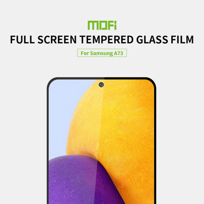 For Samsung Galaxy A73 5G MOFI 9H 2.5D Tempered Glass Full Film(Black) -  by MOFI | Online Shopping UK | buy2fix