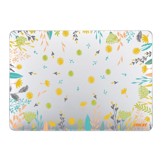 ENKAY Flower Series Pattern Laotop Protective Crystal Case For MacBook Pro 16.2 inch A2485 2021/A2880 2023(Dandelion) - MacBook Pro Cases by ENKAY | Online Shopping UK | buy2fix