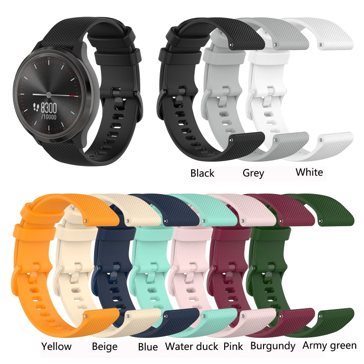 For Amazfit GTS 3 Checkered Silicone Watch Band(Wine red) - Watch Bands by buy2fix | Online Shopping UK | buy2fix