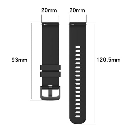 For Amazfit GTS 2 20mm Carbon Fiber Striped Silicone Watch Band(White) - Watch Bands by buy2fix | Online Shopping UK | buy2fix