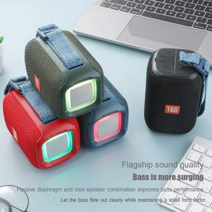 T&G TG339 RGB Light 5W Waterproof Portable Bluetooth Speaker(Green) - Desktop Speaker by T&G | Online Shopping UK | buy2fix