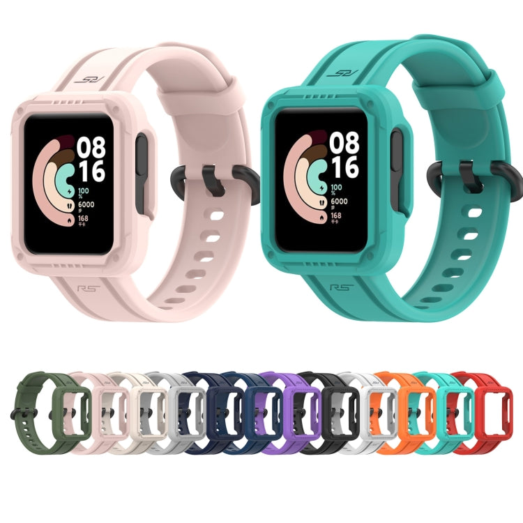 For Xiaomi Mi Watch Lite Silicone Solid Color Watch Band(Dark Green) - Watch Bands by buy2fix | Online Shopping UK | buy2fix