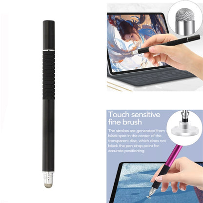 AT-31 Conductive Cloth Head + Precision Sucker Capacitive Pen Head 2-in-1 Handwriting Stylus with 1 Pen Head(Black) - Stylus Pen by buy2fix | Online Shopping UK | buy2fix