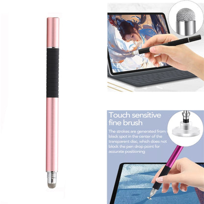 AT-31 Conductive Cloth Head + Precision Sucker Capacitive Pen Head 2-in-1 Handwriting Stylus with 2 Pen Head(Rose Gold) - Stylus Pen by buy2fix | Online Shopping UK | buy2fix