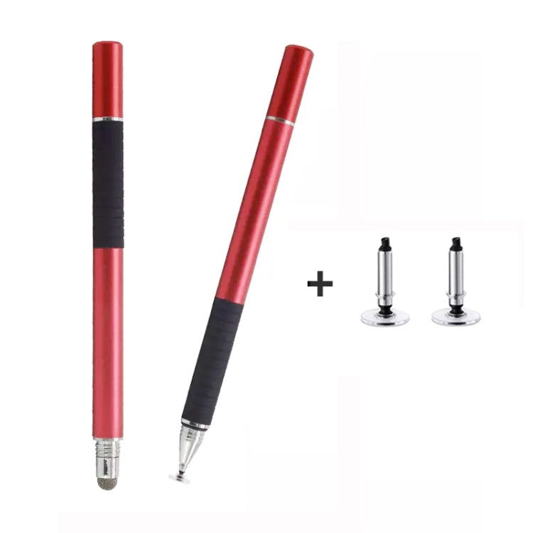 AT-31 Conductive Cloth Head + Precision Sucker Capacitive Pen Head 2-in-1 Handwriting Stylus with 2 Pen Head(Red) - Stylus Pen by buy2fix | Online Shopping UK | buy2fix