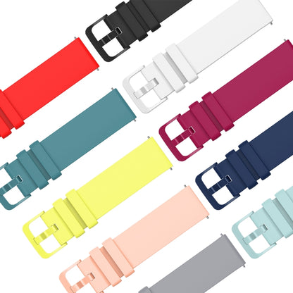 For Amazfit GTR 2e 22mm Solid Color Soft Silicone Watch Band(Grey) - Watch Bands by buy2fix | Online Shopping UK | buy2fix
