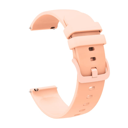 For Amazfit Stratos 22mm Solid Color Soft Silicone Watch Band(Pink) - Watch Bands by buy2fix | Online Shopping UK | buy2fix